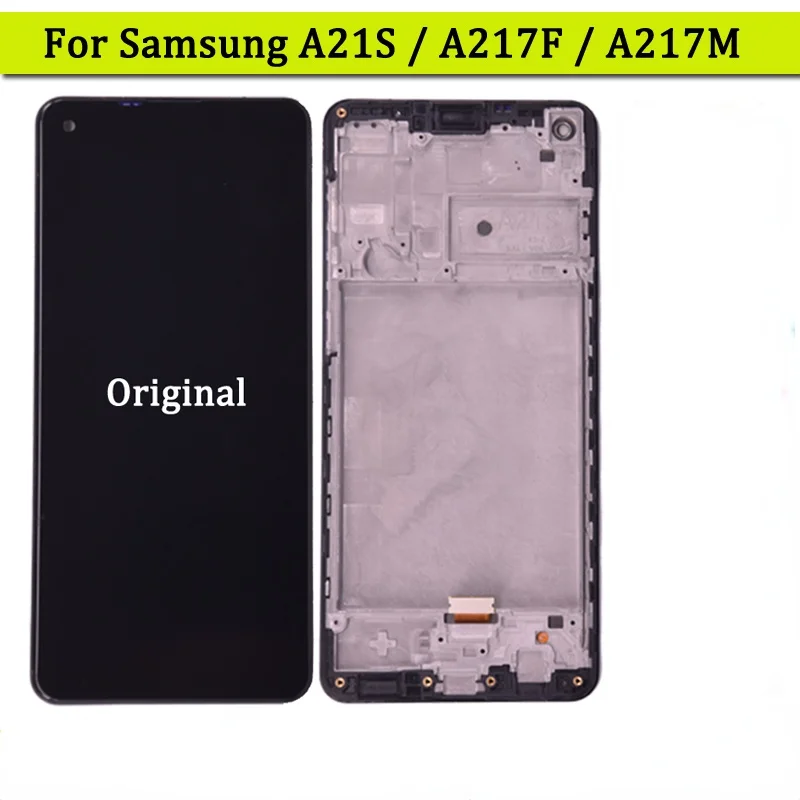 

6,5 "Оригинальный ЖК-дисплей для Samsung Galaxy A21s A217, ЖК-дисплей с рамкой, сенсорный экран, дигитайзер, ЖК-дисплей для Samsung A21s, ЖК-дисплей SM-A217F/DS