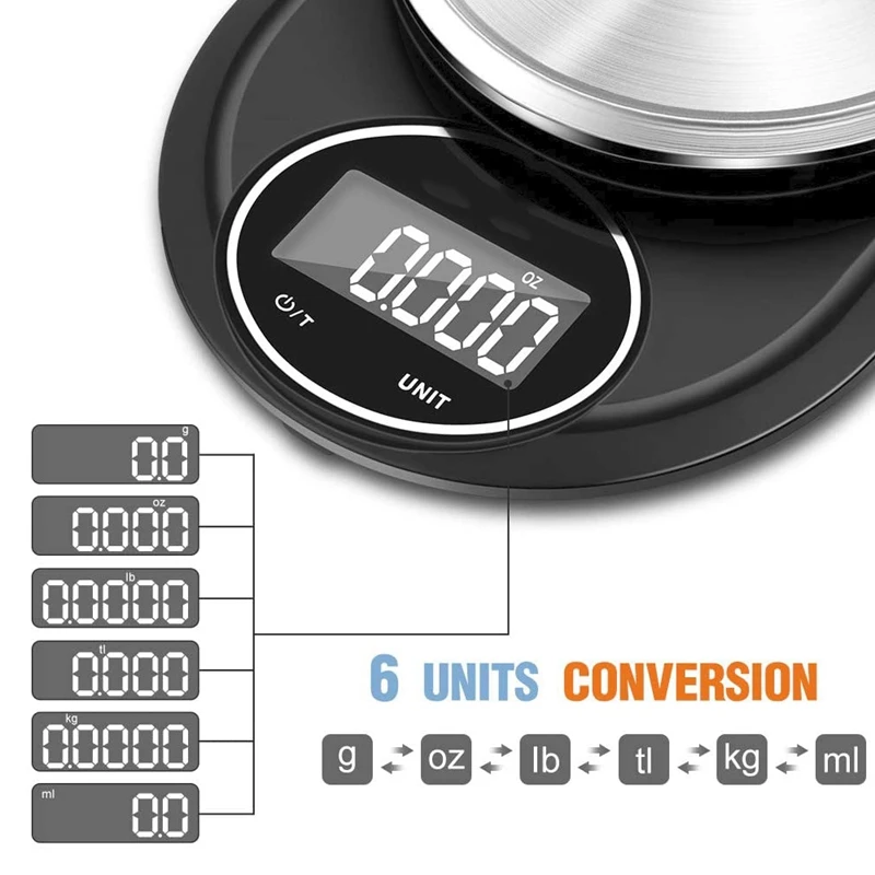 Kitchen Scales 5 Kg (1-G-Exact),Electronic Scales,High-Precision Food Scales, Digital Scales with LCD Display
Kitchen Scales 5 Kg (1-G-Exact),Electronic Scales,High-Precision Food Scales, Digital Scales with LCD Display
