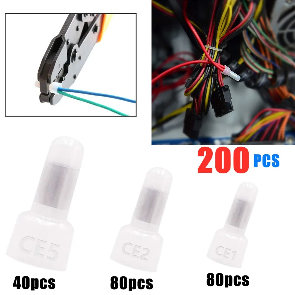 200pcs Terminal Blocks 22-10AWG Closed End Crimp Cap Copper Core Nylon Wire Connectors Terminals Car Accessories Nsulated
200pcs Terminal Blocks 22-10AWG Closed End Crimp Cap Copper Core Nylon Wire Connectors Terminals Car Accessories Nsulated