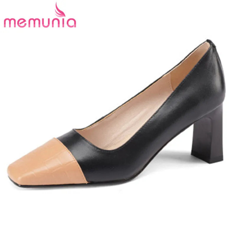MEMUNIA 2021 New Arrive Pumps Women Genuine Leather Shoes Square Toe Mixed Colors Single Shoes High Heels Dress Shoes Woman
MEMUNIA 2021 New Arrive Pumps Women Genuine Leather Shoes Square Toe Mixed Colors Single Shoes High Heels Dress Shoes Woman