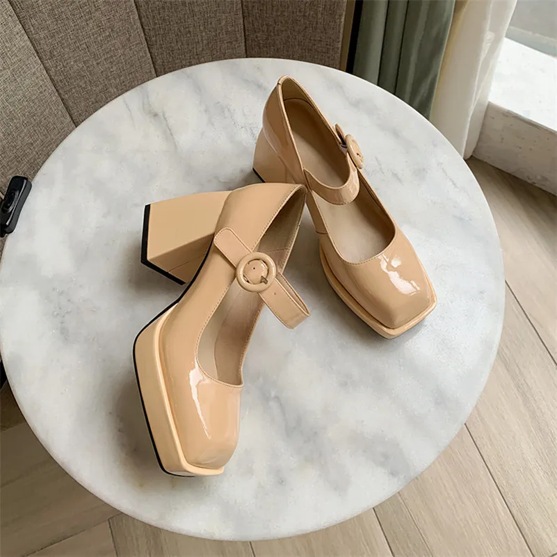 Meotina Genuine Leather Mary Janes Shoes Women Square Toe Pumps Buckle Extreme High Heels Platform Chunky Heel Ladies Footwear
Meotina Genuine Leather Mary Janes Shoes Women Square Toe Pumps Buckle Extreme High Heels Platform Chunky Heel Ladies Footwear