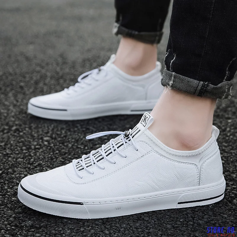 Genuine Leather White Shoes Men Sneakers Leather Fashion Casual Breathable Shoes Outdoor Student Trend Wild Flats Shoes Men
Genuine Leather White Shoes Men Sneakers Leather Fashion Casual Breathable Shoes Outdoor Student Trend Wild Flats Shoes Men