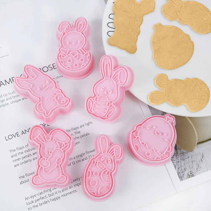 6pcs Easter Cookie Molds Plastic Biscuit Cutter Cartoon Bunny Eggs 3D Fondant Baking Tools Rabbit Molds Easter DIY Cupcake Decor
6pcs Easter Cookie Molds Plastic Biscuit Cutter Cartoon Bunny Eggs 3D Fondant Baking Tools Rabbit Molds Easter DIY Cupcake Decor