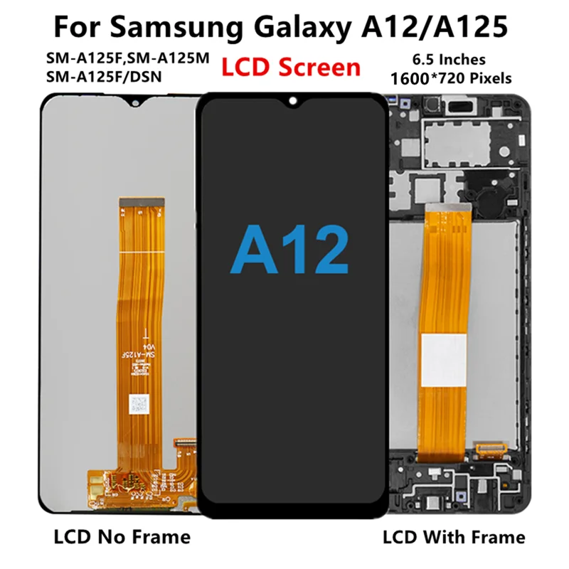 6.5" Original LCD For Samsung Galaxy A12 A125F A125F/DS display lcd touch screen digitizer Assembly replacement Repair Parts
6.5" Original LCD For Samsung Galaxy A12 A125F A125F/DS display lcd touch screen digitizer Assembly replacement Repair Parts