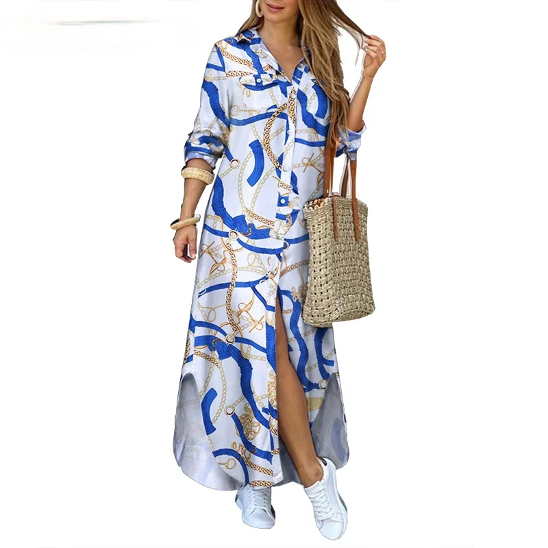 Fashion Blue Stripes Long Dress Women 2021 Casual Plus Size Robe Long Sleeve Dresses Woman Elegant Button Shirt Dresses
Fashion Blue Stripes Long Dress Women 2021 Casual Plus Size Robe Long Sleeve Dresses Woman Elegant Button Shirt Dresses