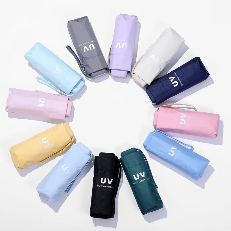 Weight 220g Super Light and Small Folding Umbrellas Women UV Sun Parasol Girls Travel Umbrella Lady Mini Pocket Rain Umbrella
Weight 220g Super Light and Small Folding Umbrellas Women UV Sun Parasol Girls Travel Umbrella Lady Mini Pocket Rain Umbrella