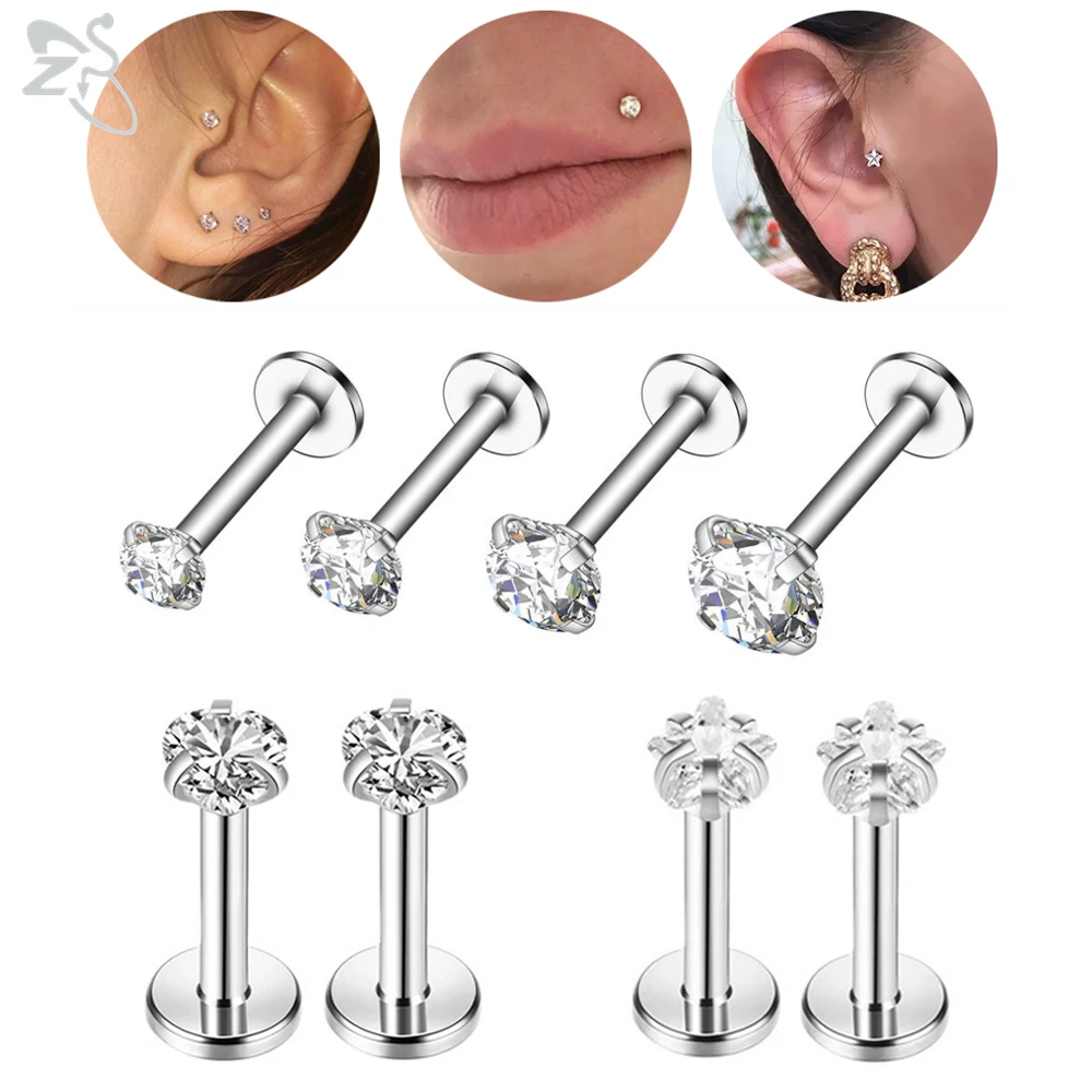 ZS 2pc/lot Round Zircon Stainless Steel Lip Ring 16g Labret Monore Medusa Piercings Star Ear Tragus Helix Piercing Jewelry 2-6mm
ZS 2pc/lot Round Zircon Stainless Steel Lip Ring 16g Labret Monore Medusa Piercings Star Ear Tragus Helix Piercing Jewelry 2-6mm