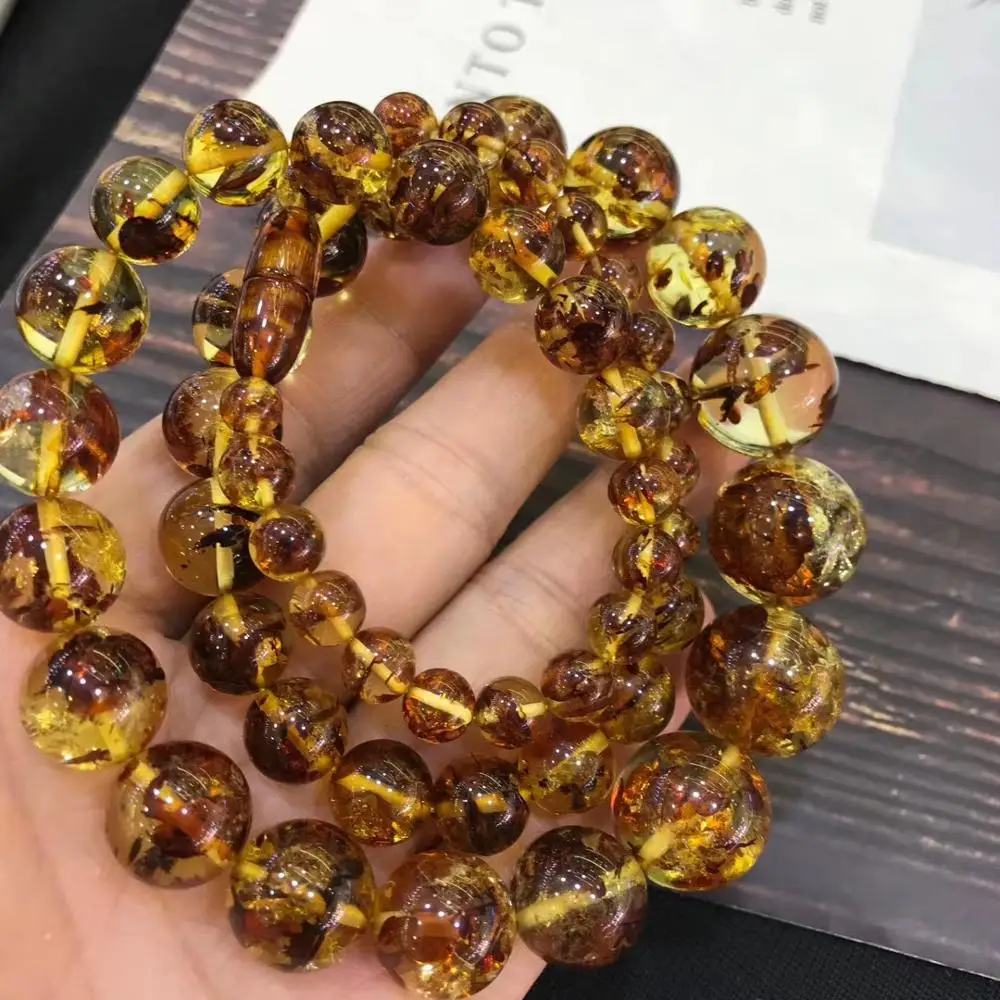 Ожерелье из натуральных желтых пьейных янтарных бусин 5 8-17 3 мм цветок