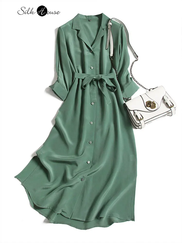 Silk Dress Women 2020 New V Collar Waist Thin Temperament Goddess Fan Gentle Wind Silk Skirt
Silk Dress Women 2020 New V Collar Waist Thin Temperament Goddess Fan Gentle Wind Silk Skirt