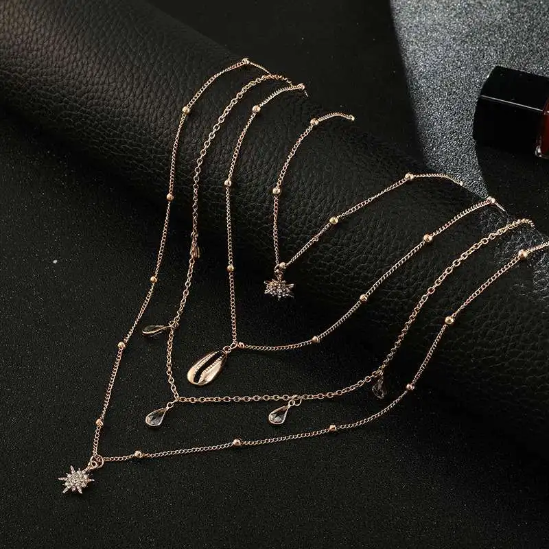 Wholesale Multilayer Necklace Shell Crystal Jewelry Accessories Pendant Bohemian
Wholesale Multilayer Necklace Shell Crystal Jewelry Accessories Pendant Bohemian