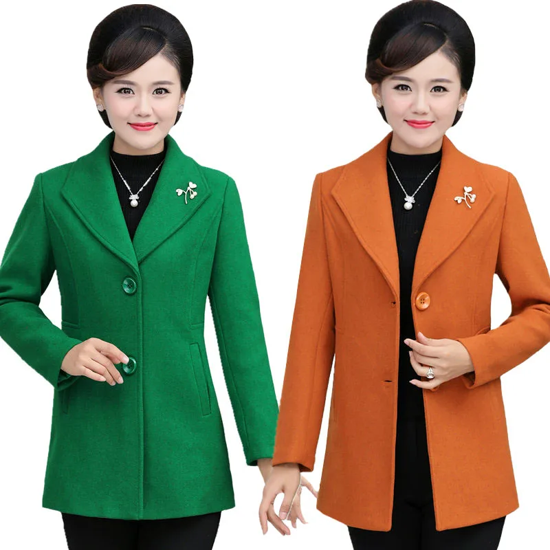 Korean 2021Women's Woolen Trench Overcoat Jacket Coats Autumn Winter Single-Dreasted Outerwear Fashion Mother Lady Coat Oversize 
Korean 2021Women's Woolen Trench Overcoat Jacket Coats Autumn Winter Single-Dreasted Outerwear Fashion Mother Lady Coat Oversize