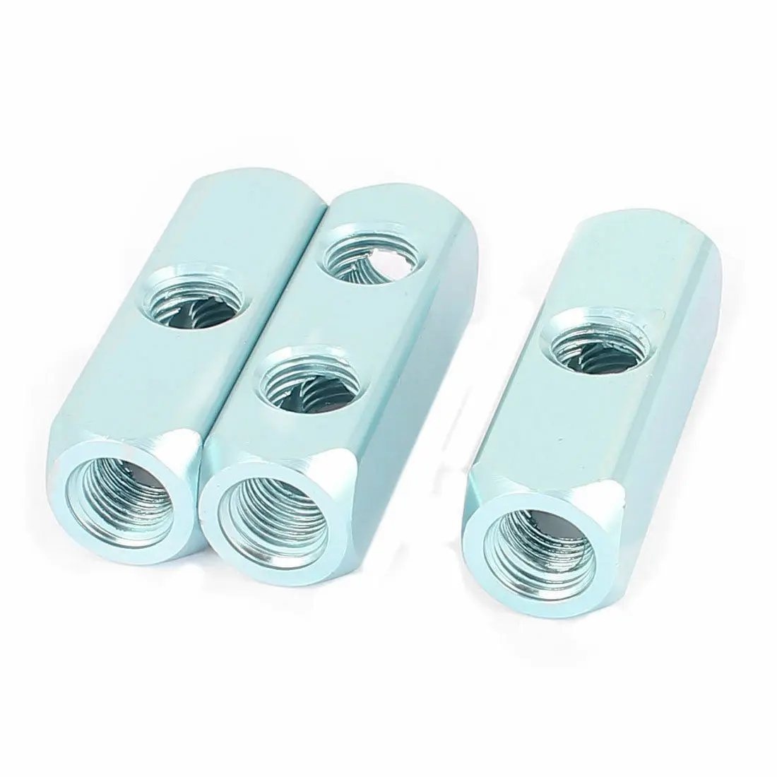 3 Pcs Air Pneumatic Aluminum 1/4PT Thread 5 Ports 2Way Manifold Block Splitter 
3 Pcs Air Pneumatic Aluminum 1/4PT Thread 5 Ports 2Way Manifold Block Splitter