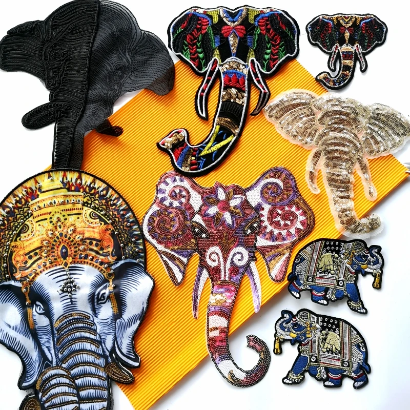 

Embroidery all kinds of Elephant Patches,Elephants Appliques animal Badges,cartoon Patch LS-715