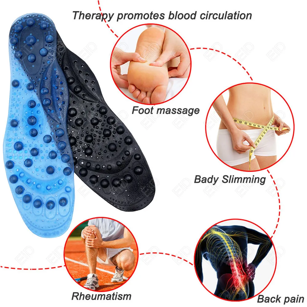 Магнитная ортопедическая стелька 68 терапия массаж силиконовые стельки для ног