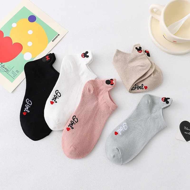 5 Pairs/Lot Disney Fashion Socks Women Spring Cotton Color Novelty Funny Girls Cute Mickey Minnie Embroidery Casual Ankle Socks
5 Pairs/Lot Disney Fashion Socks Women Spring Cotton Color Novelty Funny Girls Cute Mickey Minnie Embroidery Casual Ankle Socks