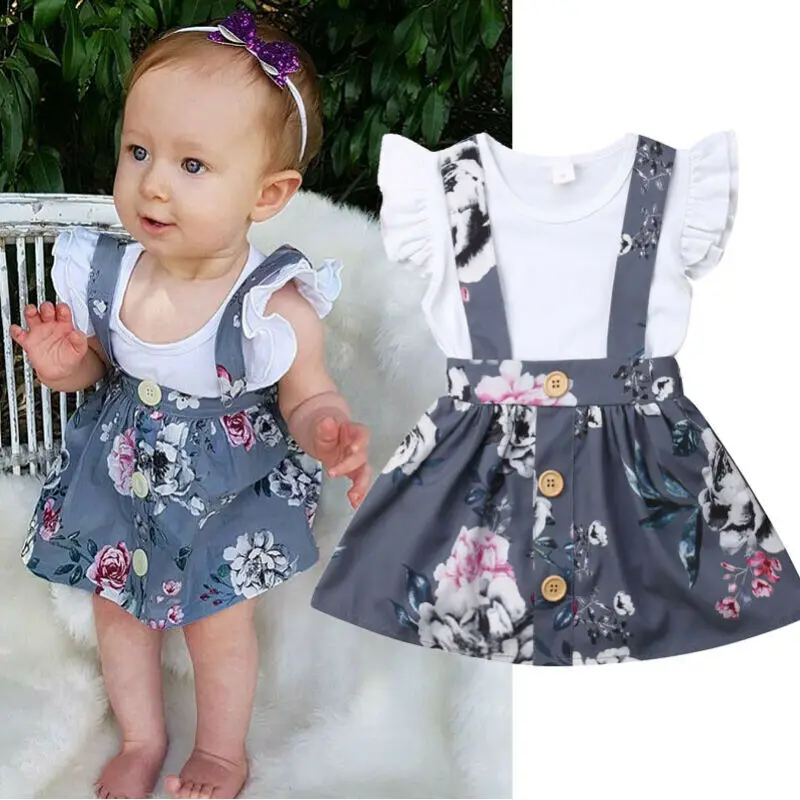 Summer 2pcs Newborn Infant Baby Girl Floral Romper Tops+Strap Dress Outfits Clothes Set 0-24M
Summer 2pcs Newborn Infant Baby Girl Floral Romper Tops+Strap Dress Outfits Clothes Set 0-24M