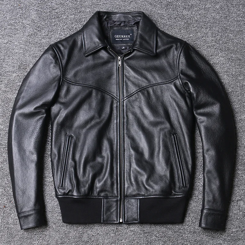 Free Shipping 2021 New Genuine Leather Jacket Men's Natural Cowhide Leather Coat Short Fit Lapel Baseball Suit Clothing
Free Shipping 2021 New Genuine Leather Jacket Men's Natural Cowhide Leather Coat Short Fit Lapel Baseball Suit Clothing