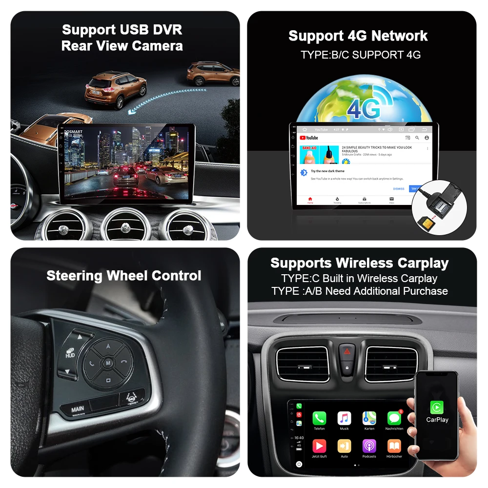 Автомобильный мультимедийный радиоплеер 6G 128G Android 10 0 для Renault Dacia Duster Arkana 2018 2019 GPS