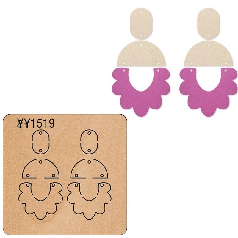 Earring cutter mold wood mold YY1519 is suitable for the market general manual knife die
Earring cutter mold wood mold YY1519 is suitable for the market general manual knife die
