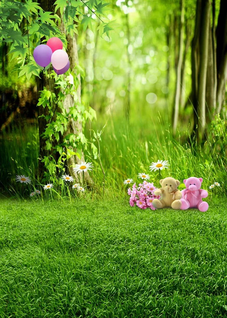 Весенний пейзаж розовый цветок фон для фотосъемки Новорожденный ребенок душ