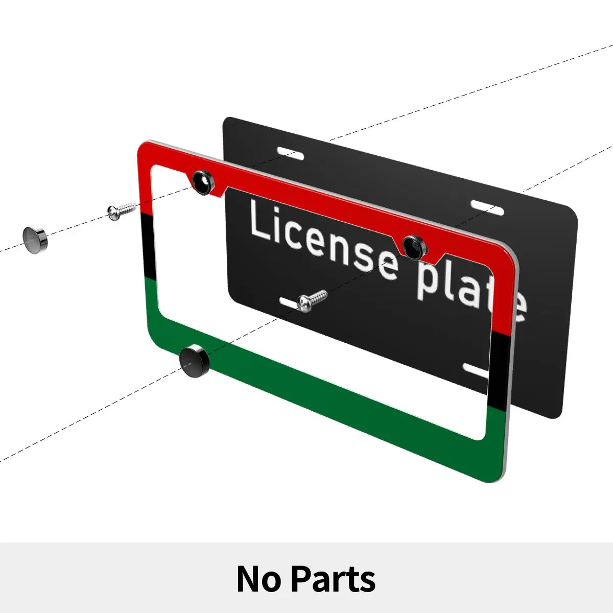 Metal License plate frame Pan African Afro American Pattern decoration 16cmX31.3cm
Metal License plate frame Pan African Afro American Pattern decoration 16cmX31.3cm