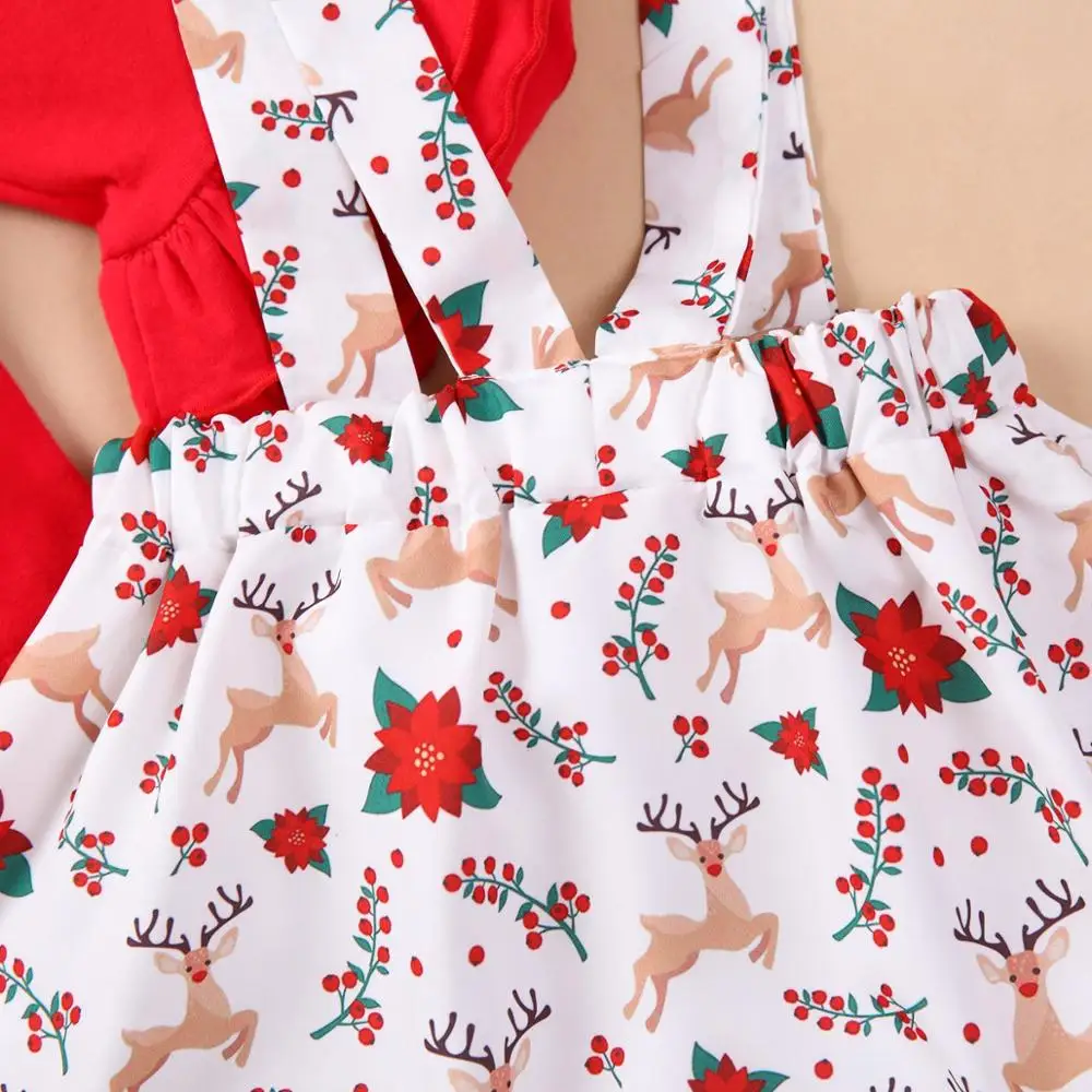 1-4Y Autumn Girls 2pcs Set Children Set Suits Long Sleeve Shirt + Braces skirt Christmas deer Girls baby Clothing Kids cute Sets 
1-4Y Autumn Girls 2pcs Set Children Set Suits Long Sleeve Shirt + Braces skirt Christmas deer Girls baby Clothing Kids cute Sets