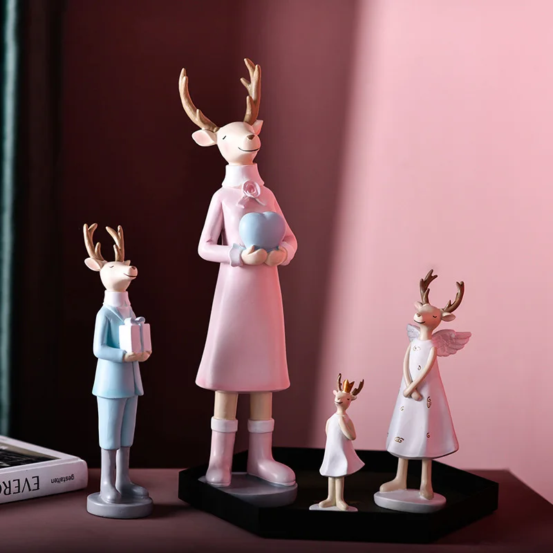 Strongwell миниатюрная фигурка джентльменов леди Лось скульптура животного оленя