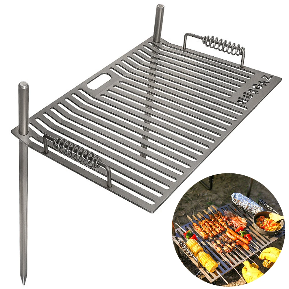 Campfire Grill Grate w/ Stake Portable Outdoor Folding BBQ Grilling Grate for Hiking Backpacking Barbecue Camping Equipment
Campfire Grill Grate w/ Stake Portable Outdoor Folding BBQ Grilling Grate for Hiking Backpacking Barbecue Camping Equipment