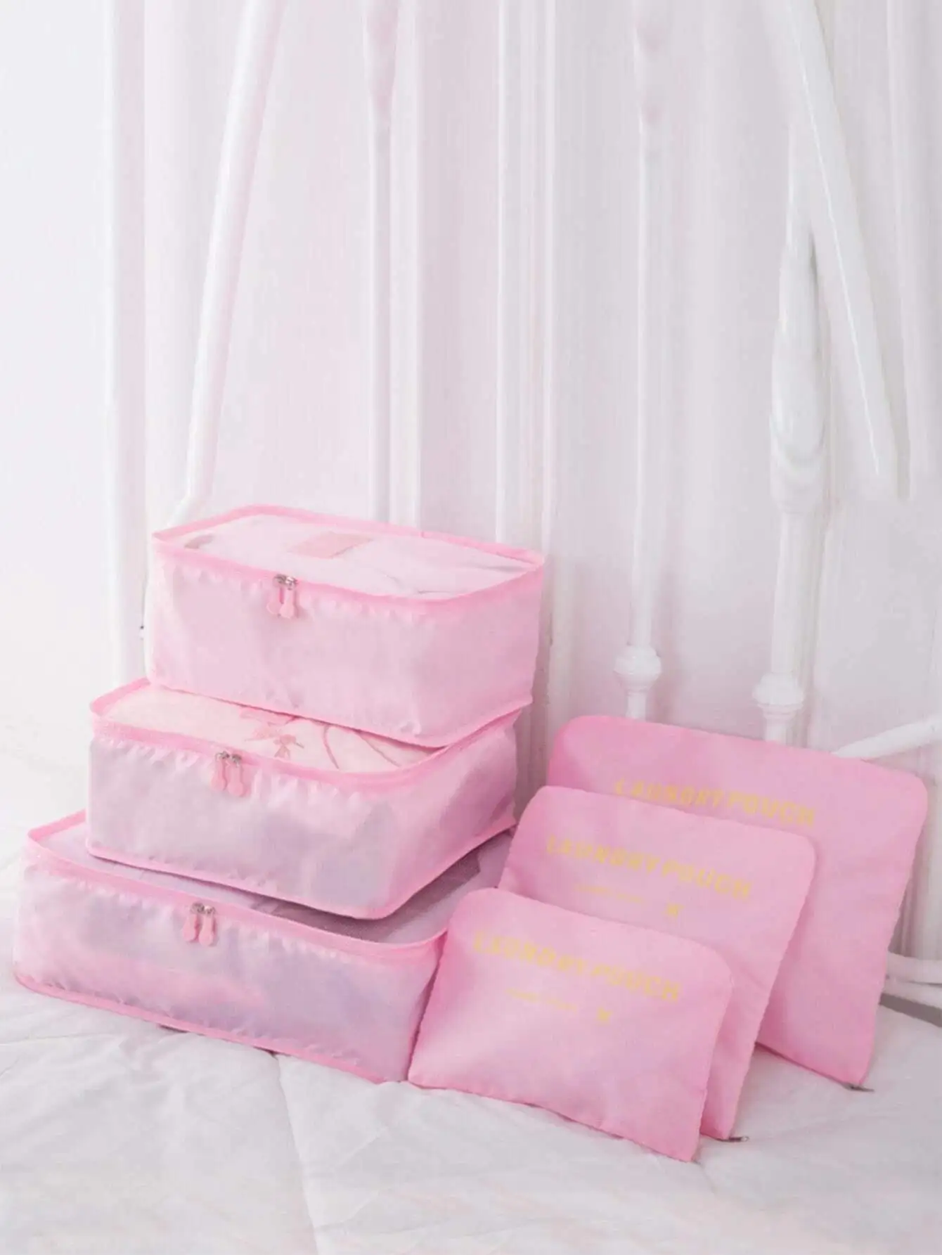 6pcs Portable Travel Storage Bag one-size Letter Baby Pink Travel Storage Polyester 100% PolyesterTravel Packing Cubes
6pcs Portable Travel Storage Bag one-size Letter Baby Pink Travel Storage Polyester 100% PolyesterTravel Packing Cubes