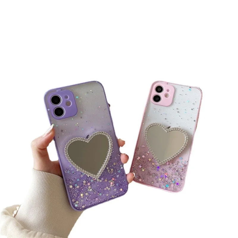 Heart Mirror Sequins Glitter Phone Case For iPhone 12 Mini 12 11 Pro Max XR X XS Max 7 8 6S Plus Soft Epoxy Back Cover
Heart Mirror Sequins Glitter Phone Case For iPhone 12 Mini 12 11 Pro Max XR X XS Max 7 8 6S Plus Soft Epoxy Back Cover