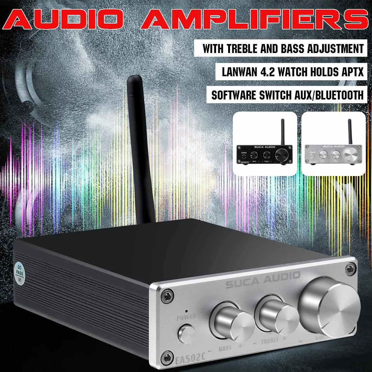 Bluetooth Digital Stereo Amplifier 2 Channel Hifi Audio Home Karaoke Power Bass Amplifier Auto Home Amplifier 2*50W Amplificador
Bluetooth Digital Stereo Amplifier 2 Channel Hifi Audio Home Karaoke Power Bass Amplifier Auto Home Amplifier 2*50W Amplificador