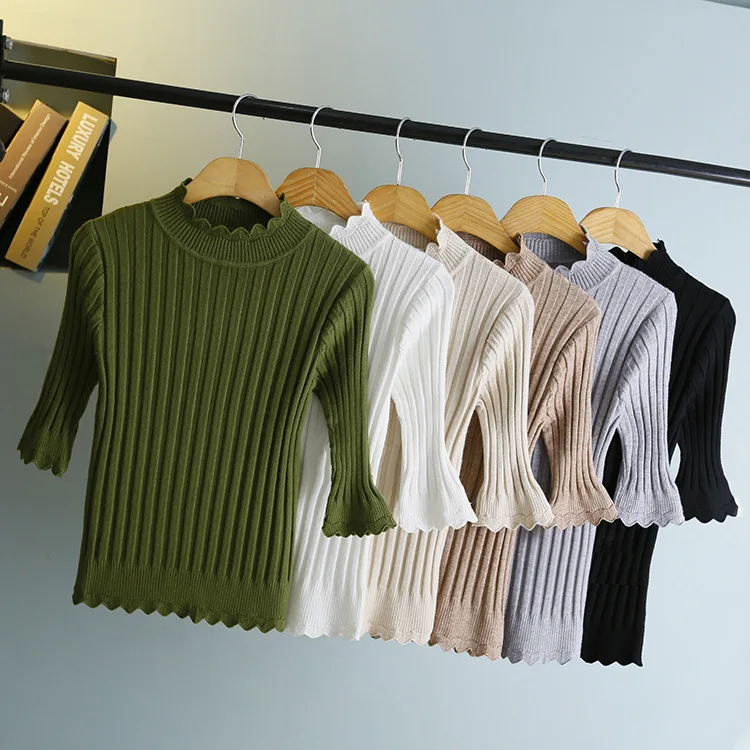 2020 Korean Style Fashion Spring High Collar Short Sleeve Solid Color Slim Sweater Women Knitted Sweater Women Autumn Pullovers
2020 Korean Style Fashion Spring High Collar Short Sleeve Solid Color Slim Sweater Women Knitted Sweater Women Autumn Pullovers