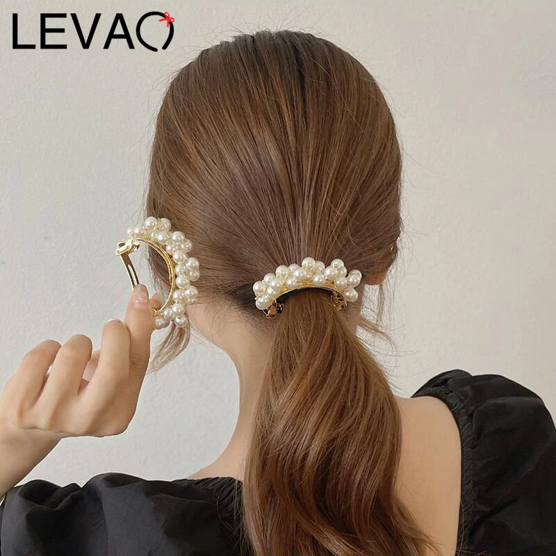 LEVAO Women Metal Solid Color Rectangle Horsetail Headwear Hairpins Barrettes Girls Hair Clip Ponytail Holder Hair Accessories
LEVAO Women Metal Solid Color Rectangle Horsetail Headwear Hairpins Barrettes Girls Hair Clip Ponytail Holder Hair Accessories