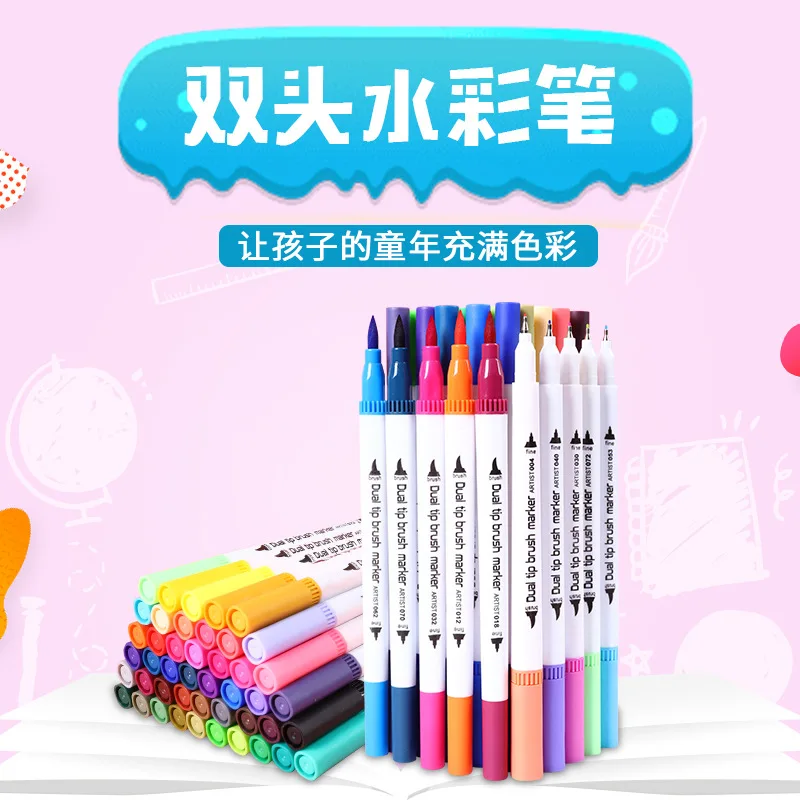 12/24/100color Marker Pen Watercolor Pen Washable Markers for Kids Water Soluble Crayons Dual Tip Brush Pens Drawing Stationery
12/24/100color Marker Pen Watercolor Pen Washable Markers for Kids Water Soluble Crayons Dual Tip Brush Pens Drawing Stationery