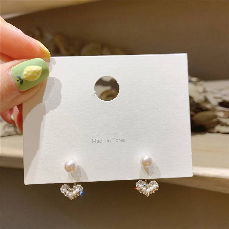 Women's Pearl Earrings Fashion S925 Silver Needle Inlaid Zircon Small and Cute Love Earrings Give Your Girlfriend A Gift
Women's Pearl Earrings Fashion S925 Silver Needle Inlaid Zircon Small and Cute Love Earrings Give Your Girlfriend A Gift