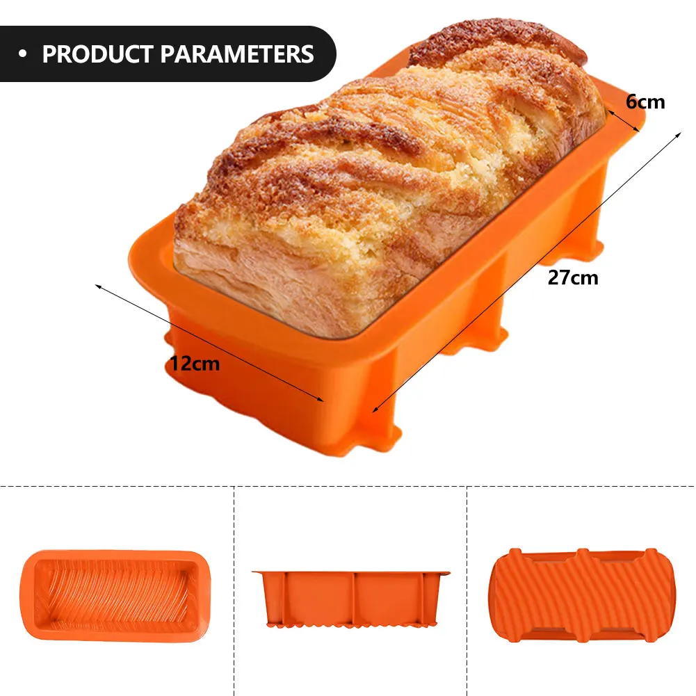 Silicone Baking Loaf Mold Rectangle Non Stick Tin Toast Bread Cake Pan Bakeware for Large toast french Bread
Silicone Baking Loaf Mold Rectangle Non Stick Tin Toast Bread Cake Pan Bakeware for Large toast french Bread