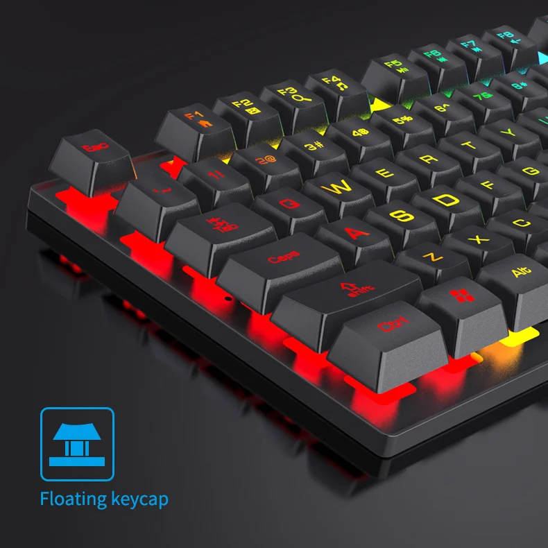 Color Luminous Backlit Wired Gaming Keyboard Notebook Computer Office Keyboard Mechanical Feel Keyboard backlit keycaps
Color Luminous Backlit Wired Gaming Keyboard Notebook Computer Office Keyboard Mechanical Feel Keyboard backlit keycaps