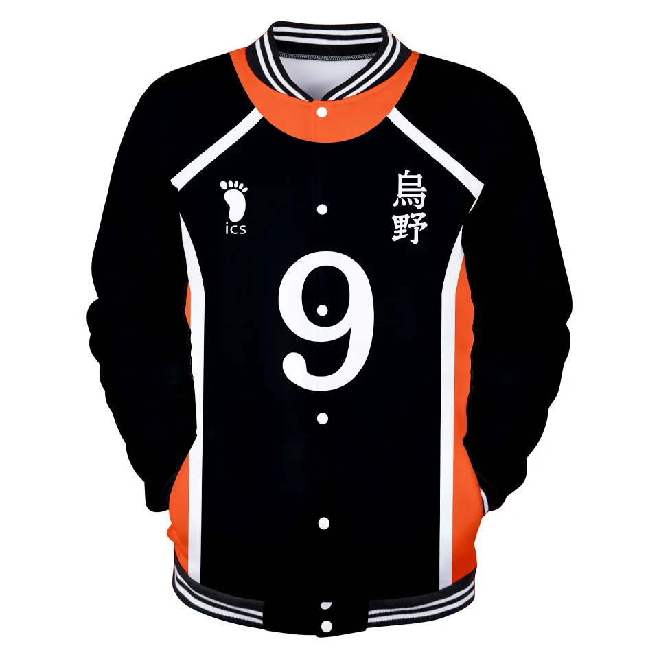 Haikyuu Jacket 3D Printing Hip Hop Men/Women Coats Haikyuu Fashion Design Slim Fit College Varsity Tracksuit Baseball uniform 
Haikyuu Jacket 3D Printing Hip Hop Men/Women Coats Haikyuu Fashion Design Slim Fit College Varsity Tracksuit Baseball uniform