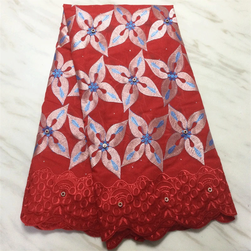 Swiss Lace Cotton Voile Embroidery African Lace Fabric With Stones For Women Party Dress 5Yards
Swiss Lace Cotton Voile Embroidery African Lace Fabric With Stones For Women Party Dress 5Yards