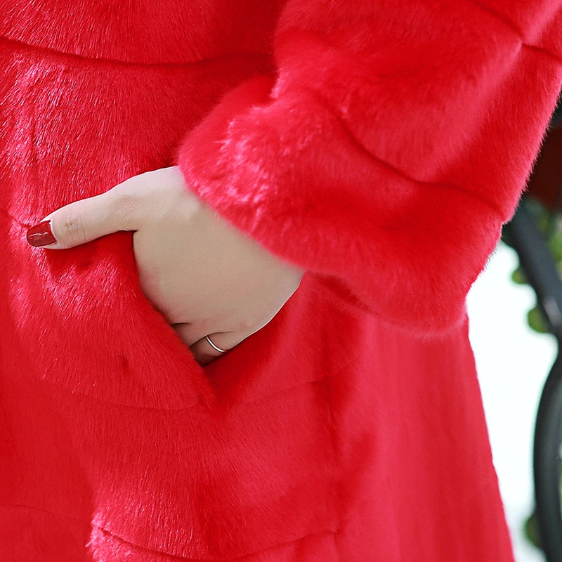 Women Winter New Long Fashion Sleeve Thicken Warm Ladies Hooded Pockets Single-breasted High quality Female Fox Fur Coat CY466 
Women Winter New Long Fashion Sleeve Thicken Warm Ladies Hooded Pockets Single-breasted High quality Female Fox Fur Coat CY466
