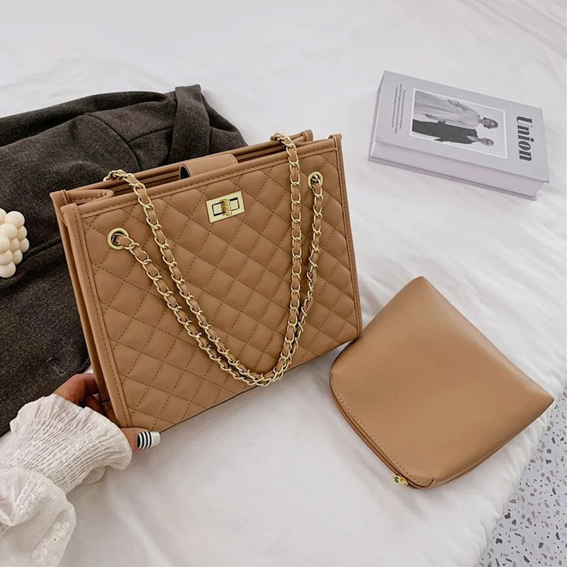 Black Big Tote Bags for Women Chain Crossbody Bag Diamond Lattice Shoulder Bag Female Large Leather Plaid Shopper Handbags Sac
Black Big Tote Bags for Women Chain Crossbody Bag Diamond Lattice Shoulder Bag Female Large Leather Plaid Shopper Handbags Sac