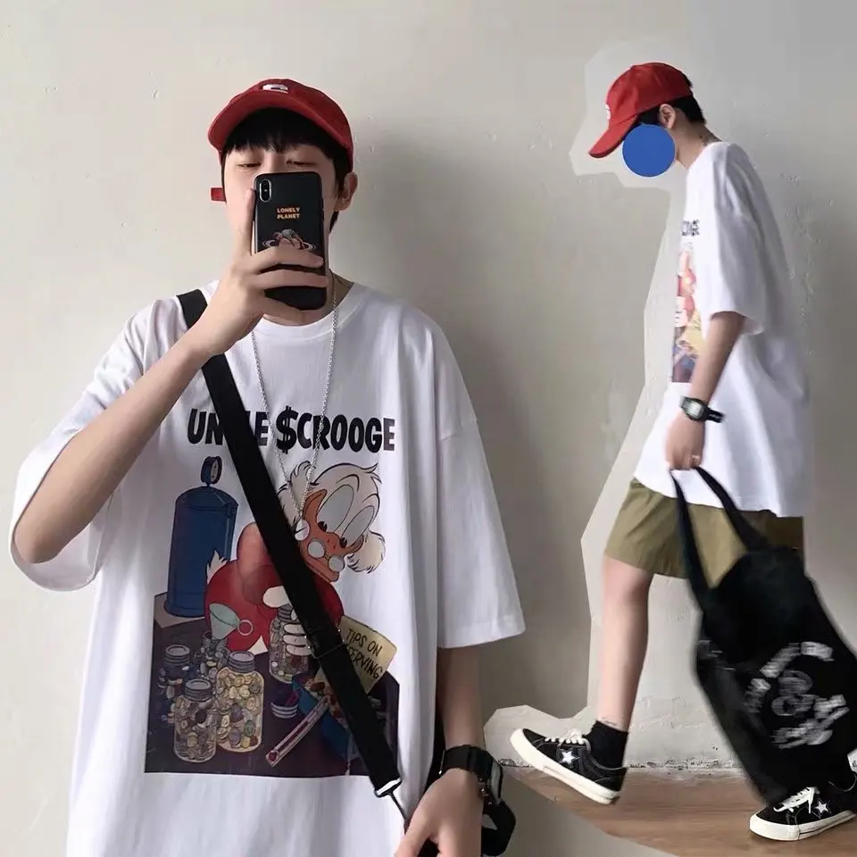 Summer Hip Hop Short Sleeve Boys and Girls Harajuku Style Korean Style Ins Loose Couple Outfit Half-Length Sleeves T-shirt Top
Summer Hip Hop Short Sleeve Boys and Girls Harajuku Style Korean Style Ins Loose Couple Outfit Half-Length Sleeves T-shirt Top