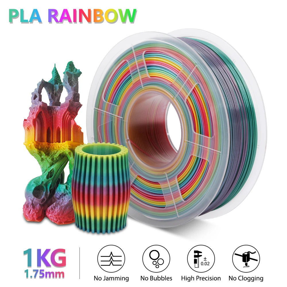 Enotepad Galaxy Rainbow PLA Filament Colorful 3D Printing Filament professional 1.75MM Accuracy 3D frame Printer Material
Enotepad Galaxy Rainbow PLA Filament Colorful 3D Printing Filament professional 1.75MM Accuracy 3D frame Printer Material