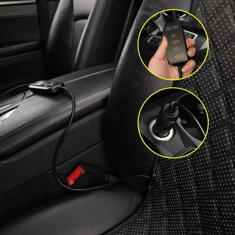 12V/24V Car Seat Cushion with Time Car Seat Heater Temperature Controller Heated Seat Covers Car Seat Warmer for Home Chair
12V/24V Car Seat Cushion with Time Car Seat Heater Temperature Controller Heated Seat Covers Car Seat Warmer for Home Chair