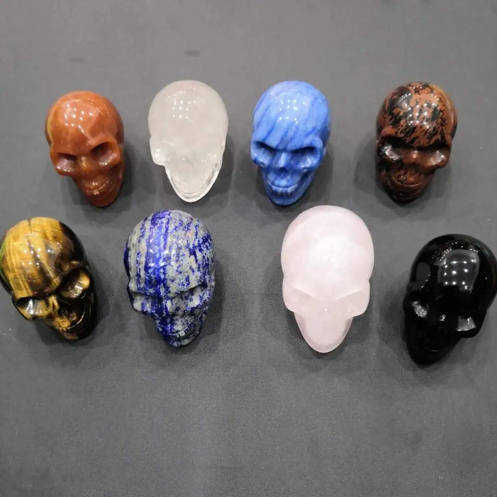1pc Natural Crystal Quartz Carved Skull Halloween Gift Props Witchcraft Supplies Home Decoration Mineral Souvenirs
1pc Natural Crystal Quartz Carved Skull Halloween Gift Props Witchcraft Supplies Home Decoration Mineral Souvenirs