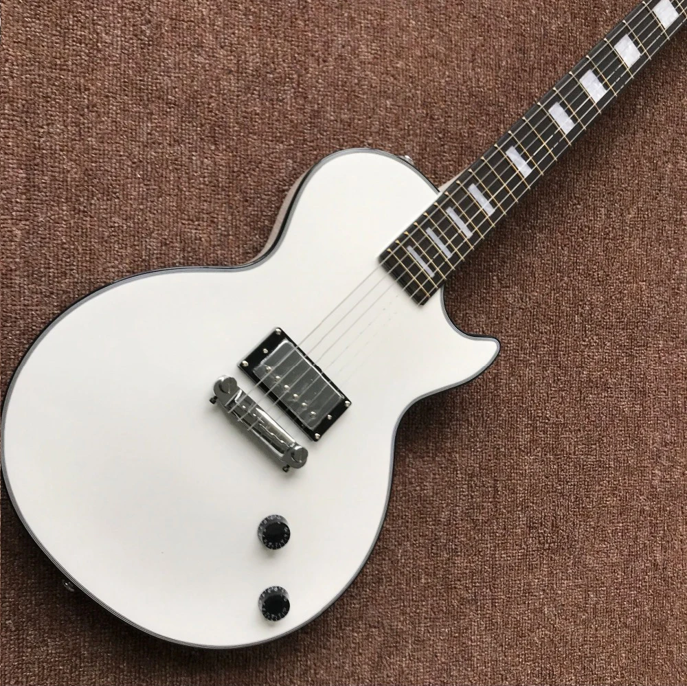 

custom shop.white color electric guitar.custom gitaar.1 pickup handwork 6 Strings guitarra.mahogany body.Ebony fingerboard