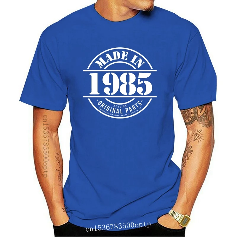 

New Made In 1985 Mens Funny T Shirt Christmas Gift For Him Dad Grandad Fathers Day Men Summer T Shirt 2021est 2021 MenFashion