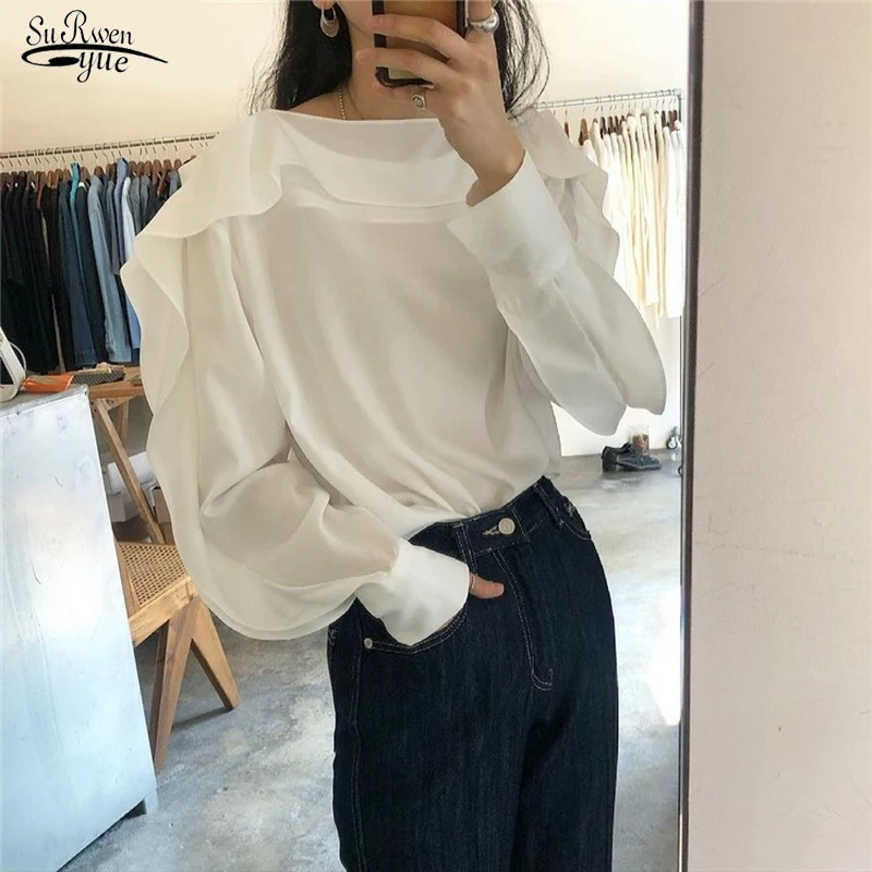 2021 Korean Chic Elegant Long Sleeve Shirts Ladies Tops Sweet Ruffles Blouse Loose Shirts Autumn Women Clothes Blusa Mujer 16187
2021 Korean Chic Elegant Long Sleeve Shirts Ladies Tops Sweet Ruffles Blouse Loose Shirts Autumn Women Clothes Blusa Mujer 16187