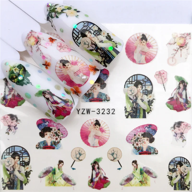 Nail Sticker Water Decals Chinese Classical Beauty Nail Art Decorations For Manicure Accessories Watermark Designs Stickers
Nail Sticker Water Decals Chinese Classical Beauty Nail Art Decorations For Manicure Accessories Watermark Designs Stickers