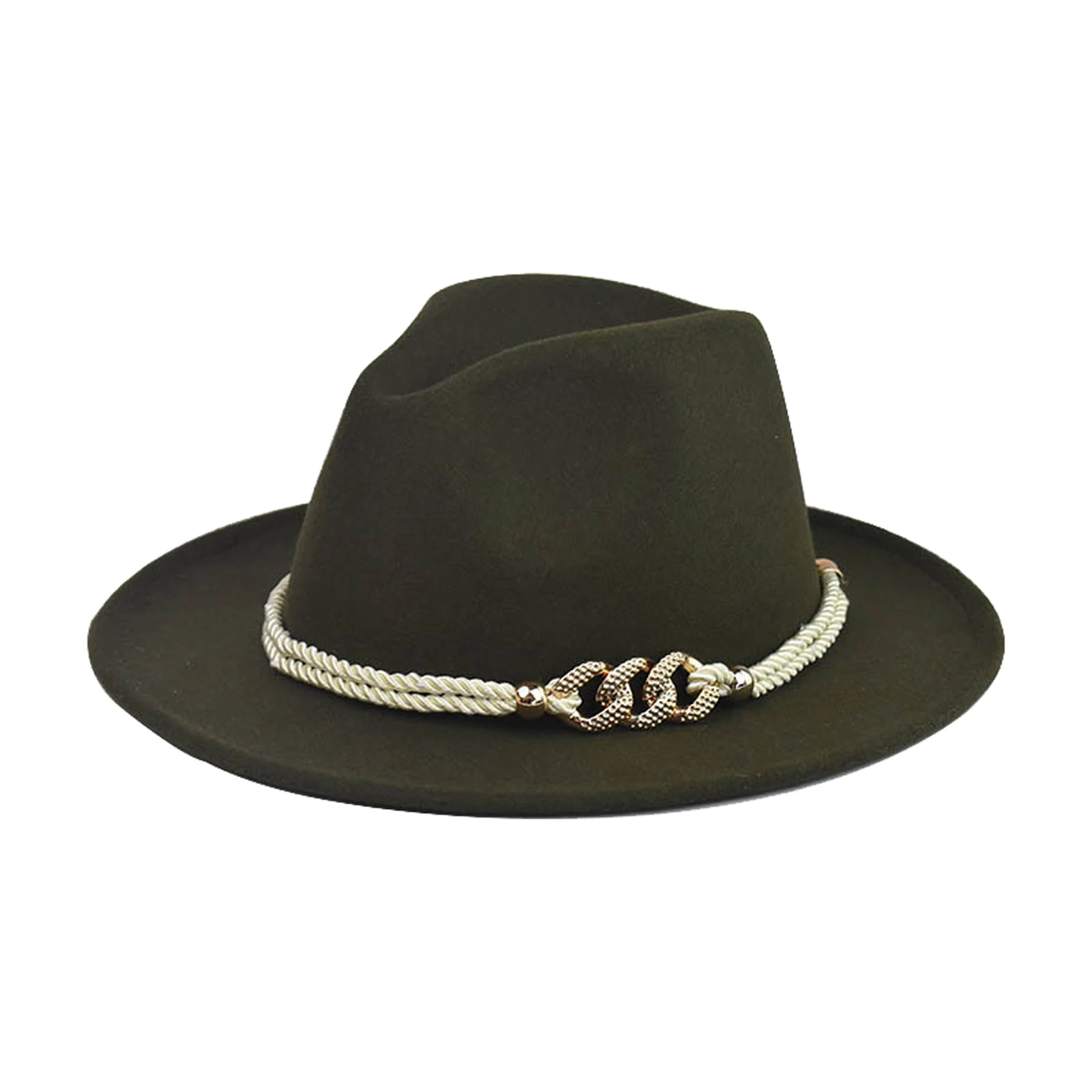 Men Women Water Resistant Jazz Gentleman Lady Simple Top Hat Classic Felt Fedora Elegant Wide Brim Solid Church With Rope 
Men Women Water Resistant Jazz Gentleman Lady Simple Top Hat Classic Felt Fedora Elegant Wide Brim Solid Church With Rope